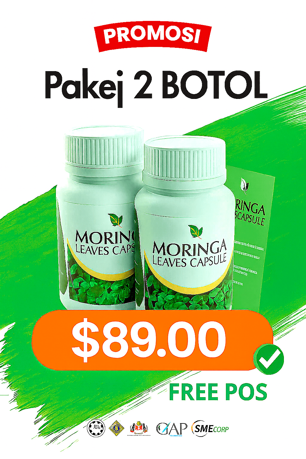2 BOTOL MORINGA (2 BULAN)